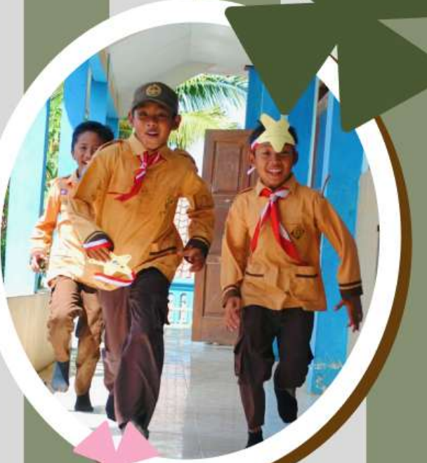 Anak-anak bermain di sekolah