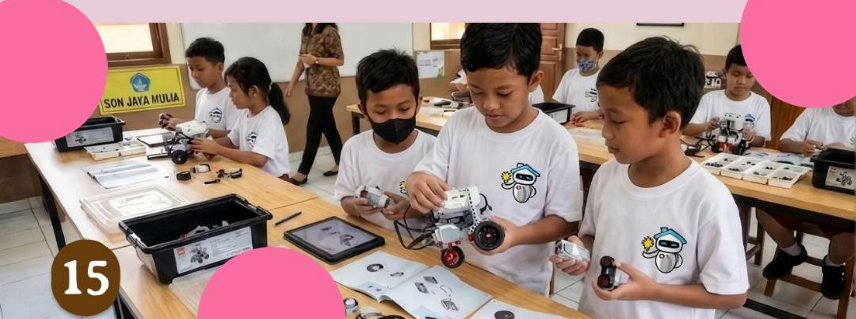 Anak-anak belajar robotika