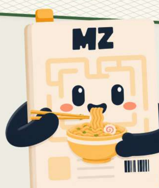 MAZE menikmati mie